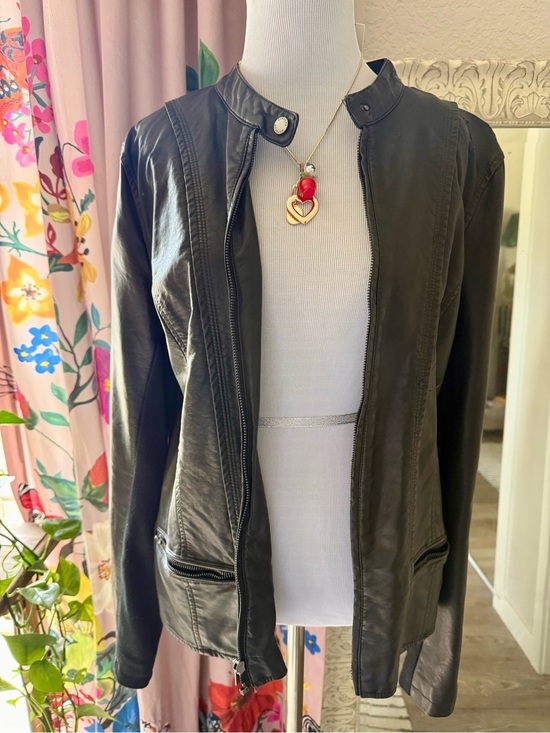 Express Jackets & Blazers - Express Black Leather Jacket – Size Large